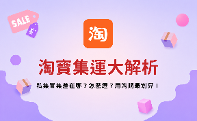 2026最新【淘寶集運大解析】私集官集差在哪？淘寶私集怎麼選？用淘購最划算！